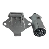 Tomada Engate Carreta Casal 7 Polos Macho Femea aluminio 