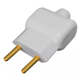 Tomada Macho 10a Plug Plugue Pino 2p Extensao Branco Kit 10