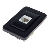 Tomada Para Moveis Rj45 Informática De Embutir Preta Lumitek