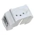 Tomada Para Trilho Din 2p t 10a 250v Padrão Brasil Cor Branco Sibratec