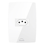 Tomada Simples 20a Diamond Espelho 4x2 Acrilico Branco