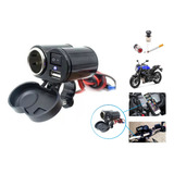 Tomada Usb Para Moto Carregador Com