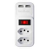 Tomada Usb Parede Dupla Adaptador Carregador Intelbras Cor Branco