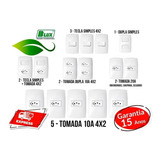 Tomadas Interruptores 15 Pçs Casa Completa Blux