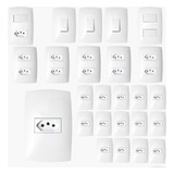Tomadas Interruptores 25 Pçs Casa Completa Blux