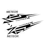 TOMALL 2 Peças De Adesivos Laterais De Carroceria De Carro Gráficos Meteoros Estrela Corrida Esportiva Decalque Listrado Para Carro Decalque Adesivo De Vinil Universal Acessórios De Decoração Para