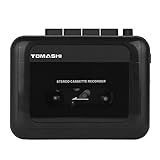 TOMASHI Leitor De Fita Cassete Estéreo Portátil Walkman Com Microfone  Conector De Fone De Ouvido  12 X 9 X 3 8 Cm 