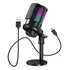 Tomate Mt 1060r Me6s Microfone Gamer Condensador Profissional Led Rgb Alta Sensibilidade Preto