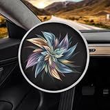 Tomeusey Protetor Solar De Carro Para Capa De Volante De Carro Anti Calor Capa De Proteção Térmica De Volante Automotivo Flor 3D Universal Para Sol De Volante De Veículo Acessórios De Carro Para