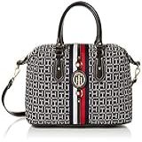 Tommy Hilfiger Bolsa Transversal Feminina Jaden, Preto/branco, One Size, Bolsa Transversal Jaden Satchel