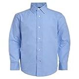 Tommy Hilfiger Camisa Social Masculina De Manga Comprida Colarinho Abotoado Com Mangas De Punho Guingão Azul Médio 4