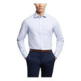 Tommy Hilfiger Camisa Social Masculina De Modelagem Regular Essencial Pássaro Azul 14 5 Neck 32 33 Sleeve