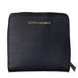 Tommy Hilfiger Carteira Feminina Continental Com Zíper, Monograma Azul-marinho, Medium, Carteira Com Zíper