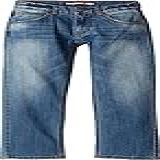 Tommy Hilfiger Jeans Elástico Para Meninos Corte Reto Com Fecho De Botão E Zíper 5 Bolsos Funcionais Pedra Azul Rebelde 14