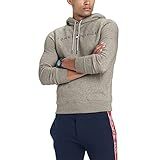 Tommy Hilfiger Moletom Masculino Com Capuz E Logotipo De Lã De Manga Comprida Sport Grey Heather G