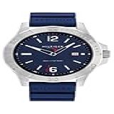 Tommy Hilfiger Relógios Masculinos Preppy De Quartzo De Aço Inoxidável Estilosos Sem Esforço Azul Casual