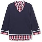 Tommy Hilfiger Suéter Feminino Macio Polido Com Aparência De Camadas Sky Captain Multi 2X