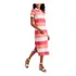 Tommy Hilfiger Vestido Femino Polo Midi Listrado Rosa