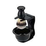 Tomshin 3 Em 1 Escova Kit Barbear Frame Base De Barbear Tigela De De Barbear Design Moderno De Bacia De Barbear Barbear Pincel Acrílico Materiais Do Cabelo Barba Ferramenta De Limpeza De Cerdas