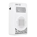 Tomshin Campainha De Telefone Alta Amplificador De 70db Tocando Ajuda Campainha De Luz Estroboscópica Com Luz De Flash Adequado Para Telefone Fixo Tipo De Conector 6P2C Montado Na Parede Sem Bateria