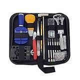 Tomshin Kit De Ferramentas Para Reparo De Relógio 147 Abridor De Caixa Removedor Chave De Fenda Barra De Mola Pino De Ligação Relógio De Pulso Conjunto De Ferramentas De Reparo