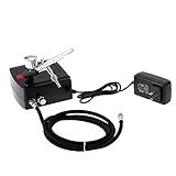 Tomshin Kit Profissional De Compressor De Ar Aerógrafo Para Pintura Artística Modelo De Pulverização De Bolo Escova De Ar Conjunto De Ferramentas Para Unhas