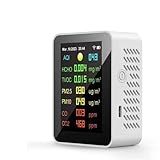 Tomshin Tuya Wifi Medidor Portátil De Qualidade Do Ar 7 Em 1 PM2 5 PM10 Óxido Carbônico Dióxido De Carbono TVOC HCHO AQI Tester TFT Tela Colorida Detector De Dióxido De Carbono Com Função De Exibição