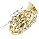 Tone Bb Key Pocket Trumpet Conveniente Professional Playing Cornet Trompete Bocal Instrumento De Sopro Mini Trompete