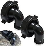 TonGass Pacote Com 2 Conector De Mangueira De Drenagem Giratória RV 90 Adaptador De Esgoto RV Válvula De Drenagem De Água Peças E Acessórios