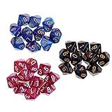 Tongina Lots 30 D10 10 Die Polyhedral Dice 16mm For Roleplaying Supplies Dados Para RPG MTG