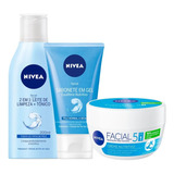 Tonico Facial Pele Seca Sabonete Creme Hidratante 5 Em 1