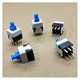 TONONE Interruptor De Botão De Pressão 40 Peças 5 8 X 5 8 7 X 7 8 X 8 8 5 X 8 5 Mm Autobloqueio Kit De Micro Interruptor De Energia Tátil Sem Travamento Com 6 Interruptores De Botão De Pinos Cada 5 Peças Zgd