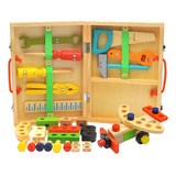 Tool Kids Caixa De Ferramentas Madeira Maleta Infantil