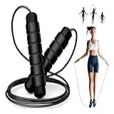 Top 1 Corda De Pular Speed Rope Crossfit Profissional Fitness Esportiva Com Rolamento E Cabo De Aço Com Tamanho Ajustável Premium