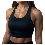 Top Academia Fitness Feminino Nadador Treino Basico Cropped