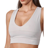 Top Colcci Slim Decote Em V Cinza Feminino 0465701227cinza