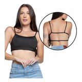 Top Costa Nua De Academia Feminino Fitness Ginástica Treino