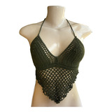 Top Croche Triangulo Feito