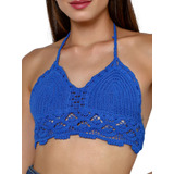 Top Cropped Croche Tricot