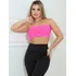 Top Cropped Faixa Renda Alça Fina Com Bojo Feminino
