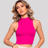 Top Cropped Feminina Gola