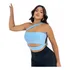 Top Cropped  Feminino C/ Recorte Balada Moda Gringa Blusinha