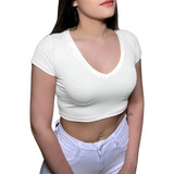 Top Cropped Feminino Gola