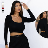 Top Cropped Gringa Manga