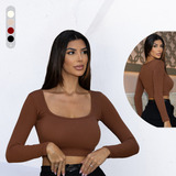 Top Cropped Gringa Manga