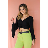 Top Cropped Manga Longa