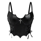 Top Cropped Sexy Gotico