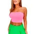 Top Cropped Suplex Lycra Faixa Com Bojo Blusa Sem Alça