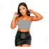 Top Cropped Suplex Lycra Faixa Com Bojo Blusa Sem Alça