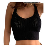 Top Cropped Trico Croche